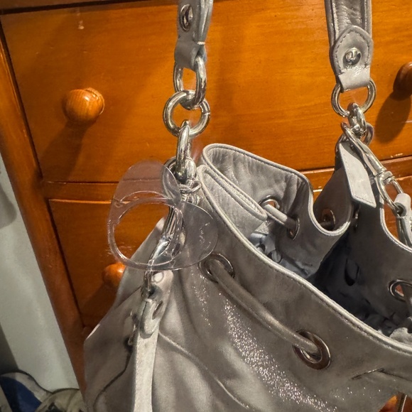 Coach Poppy Metallic Blue Crossbody Purse - Picture 7 of 10